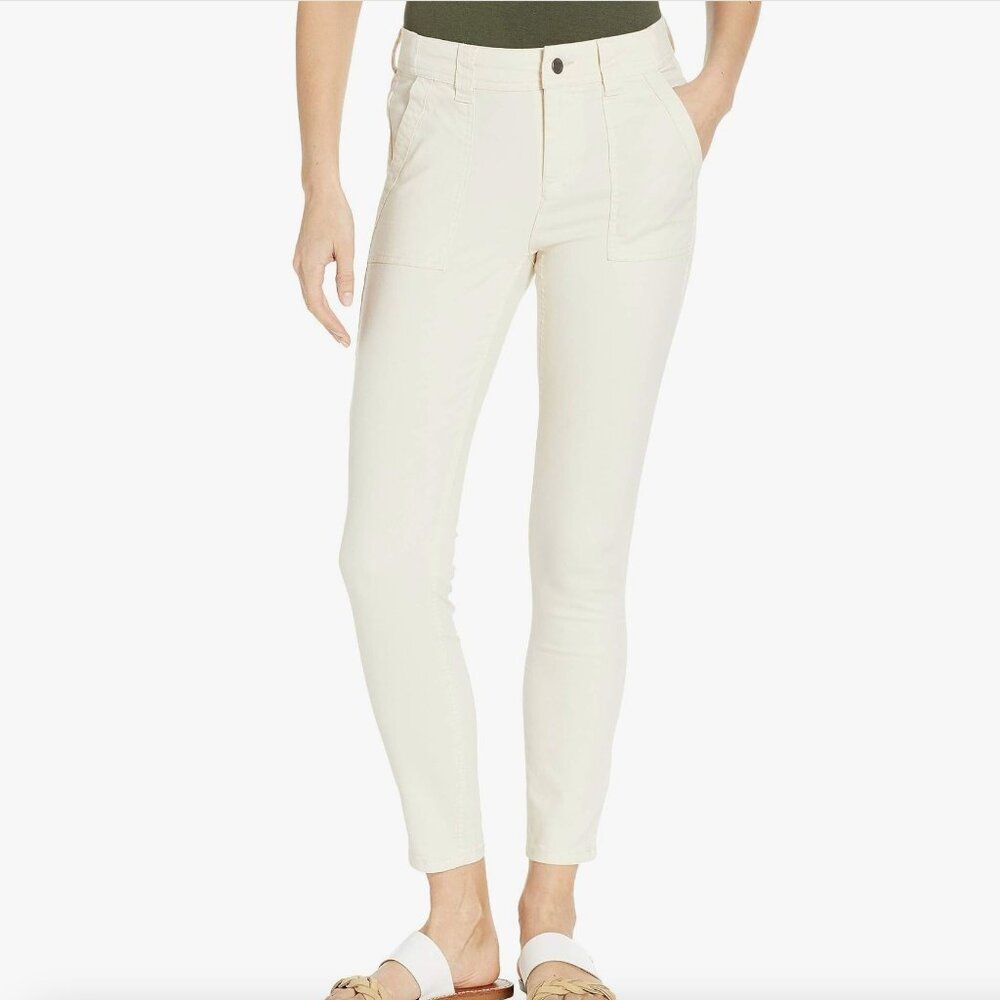 Toad&Co Women's Earthworks Ankle Skinny Pants Cream (Salt) Colored Size 10 - Picture 2 of 10